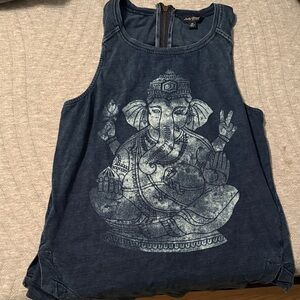 Lucky Brand Navy Graphic Tank Top